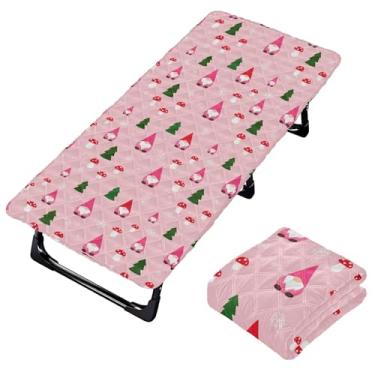 Imagem de Burbuja Lençol de berço de gnomos para crianças, lençol de cochilo acolchoado portátil com faixa elástica para meninas e meninos, lavável na máquina, 63,5 x 127 cm