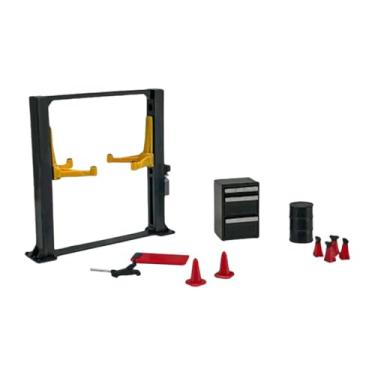 Imagem de KiBcsLic Conjunto de Elevador de Garagem em Escala 1/64, Modelo de Simulação Colecionável, Escultura Clássica em Miniatura de Carros, Brinquedos para Oficina, 710012A, Tamanho real