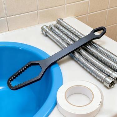 Imagem de 1 chave Torx autoapertável de cabeça dupla cromada vanádio chave ajustável para reparo de garagem de motocicleta automotiva, preta, 8