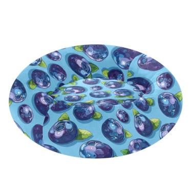 Imagem de SEHANY Cama fofa para cachorro de rosquinha de mirtilo, removível e lavável, pequena cama redonda para gatos, fofa, super macia, confortável para animais de estimação com fundo antiderrapante para