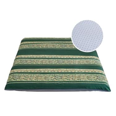 Imagem de Zelladorra Capa de colchão futon antiderrapante tamanho completo, capa de colchão japonesa com zíper, lavável na máquina (verde boêmio)