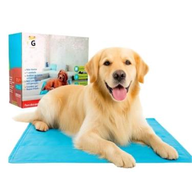 Imagem de Tapete Gelado Refrescante para Cachorro e Gato Savana Pet – Colchonete Gelado Pet, Não Precisa Congelar, Confortável e Resistente(G)