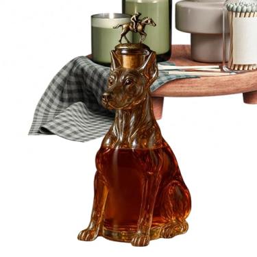 Imagem de Decantador De Bebidas Alcoólicas,Recipiente Em Forma De Cão 350ml - Frasco de Vidro para Whisky | Para Festas Aniversário Casamento Jantar Cozinha Bar e Presente para Homens e Pai