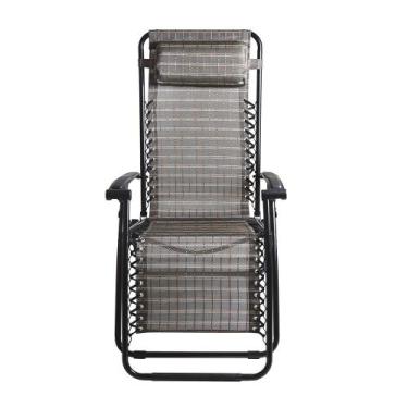 Imagem de Cadeira De Praia Reclinavel Trançada Mor 120 Kg Deitar Cor Marrom