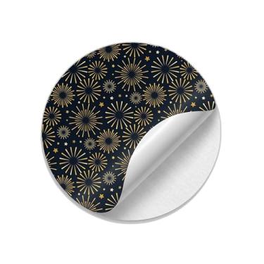 Imagem de Ladrilho Decorativo de Cerâmica Estampa Fogos de Artifício Azul