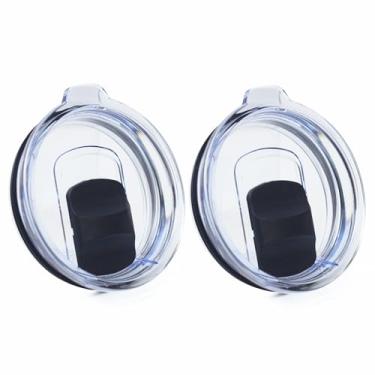 Imagem de Pacote com 2 tampas de copo de 850 g, tampas de substituição de controle deslizante magnético para YETI 30/907.2 g, caneca de 396.9 g e caneca de palha de 35/1,2 g, copo Ozark Trail, tampas de copo à
