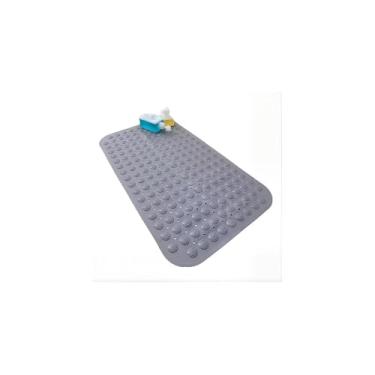 Imagem de Tapete para Box Retangular Antiderrapante, PVC, 36x66cm, com Ventosas, Sortido