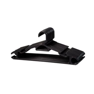 Imagem de Cabide Adulto Preto Reforçado(Kit 50 Unidades)