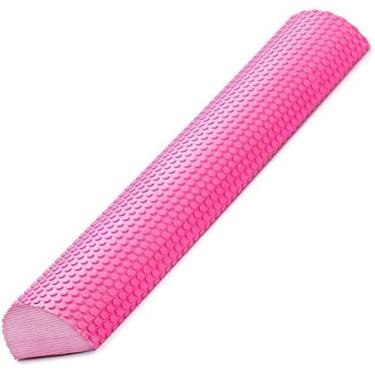 Imagem de Rolo De Espuma Eva Meio Redondo Para Equipamentos De Ginástica Yoga Pilates Almofada De Equilíbrio Blocos De Ioga Com Ponto Flutuante De Massagem,Rosa,30CM,YUYANAIAI