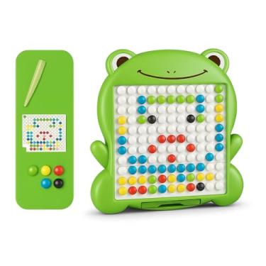 Imagem de Genérico Quadro Magnético Infantil Formato Sapo, Verde, Plástico, Interativo, Brinquedo Educativo para Desenvolvimento Motor, 5 Anos e Acima, Uso Interno