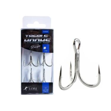 Imagem de Garateia Lori Treble Hooks 4X Tinned Nº 4 - 6 Peças - Lori Fishing