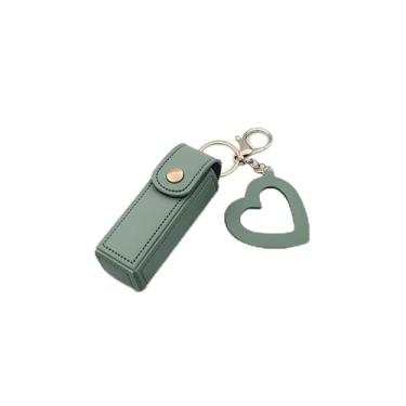 Imagem de Bolsa de batom portátil, carteira, porta-chaves, mini bolsa de armazenamento para mulheres, batons, capa protetora com mini espelho de maquiagem, estojos de viagem para mulheres (verde