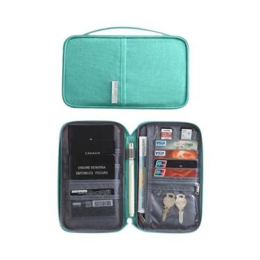 Imagem de Porta-passaporte Familiar, Carteira De Viagem Com Vários Bolsos, Organ