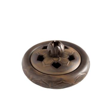 Imagem de porta-vara de incenso Queimador de incenso pequeno cerâmica criativo, suporte lótus doméstico, ornamentos decorativos