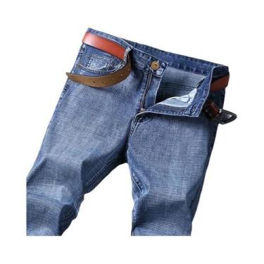 Imagem de Calças Jeans Masculinas Casuais De Negócios Com Stretch Para Primavera