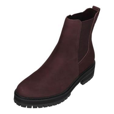 Imagem de TOMS Bota Chelsea feminina Bennet Fashion resistente à água, Couro de nobuck Blackberry resistente à água, 37 BR