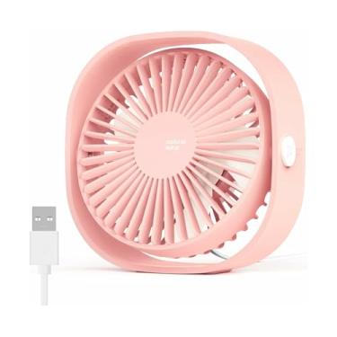 Imagem de Ventilador de Mesa USB 2021 Novo Silencioso Sem Ruído 3 Potente Portátil Resfriamento Alimentado por Operação Simples Rotação 360 para Casa e Escritór