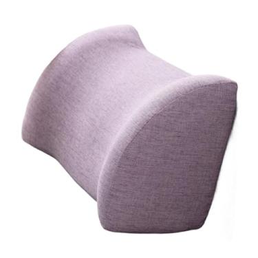 Imagem de Kokiya Almofada de espuma para apoio lombar, almofada confortável para a região lombar, para cadeira de computador, Violeta Claro