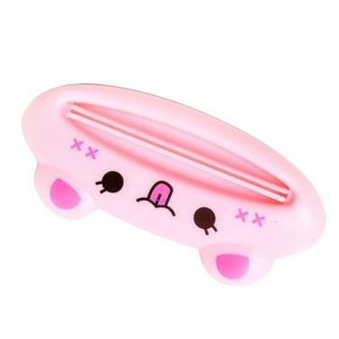 Imagem de Domary Dispensador de Pasta de Dente Em Formato Animal Desenho Animado para Crianças e Adultos (gato rosa)