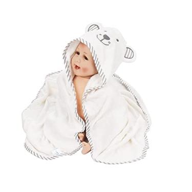 Imagem de Toalha de Bebê com Capuz 2 Peças Lenço Macia e Absorvente para Recém-Nascido Fácil Limpar Lavável à Máquina