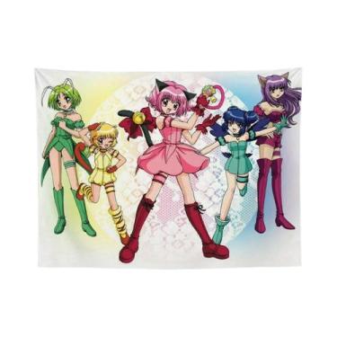 Imagem de Tapeçaria De Anime Tokyo Mew Mew Para Decoração De Quarto, Banner Deco