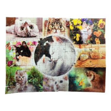 Imagem de Quebra-cabeça Vida de Gato de 300 peças - Coleção TEA e Amor, Colorido