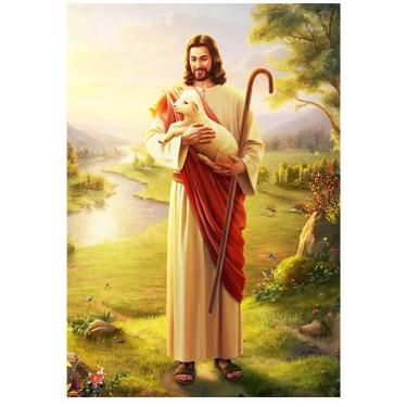 Imagem de Quebra-cabeça em MDF O Bom Pastor 300 peças - Coleção TEA & AMOR