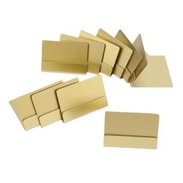 Imagem de Zerodis Porta-números de Mesa, Porta-Cartões de Aço Inoxidável Em Formato de L Com 10 Pacotes, Suporte de Cartão Elegante à Prova de Ferrugem para Restaurantes, Decoração de Assentos