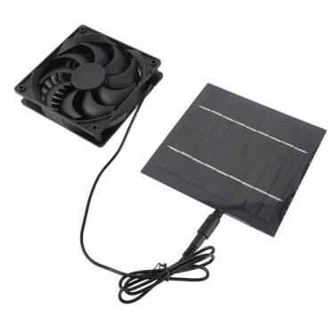 Imagem de Generic Kit de Exaustor de Painel Solar, Exaustor à Prova de água IP65, Ventilador Externo Com Duto de Ar Fixo de Flange, Ideal para Galinheiro e Estufa