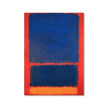 Imagem de Pôster de arte de parede vintage Mark Rothko arte moderna abstrata blocos de cores minimalistas impressão de pintura em tela sala de estar decoração de casa (SKU3,20.3x30.5 cm = (20x30cm), sem moldura