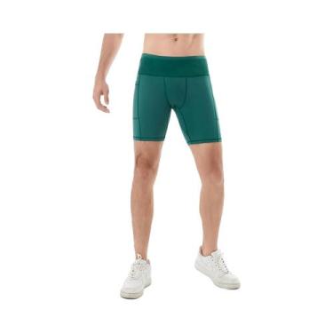 Imagem de Shorts De Compressão Masculinos De Secagem Rápida Com Múltiplos Bolsos