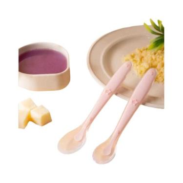 Imagem de Conjunto De Colheres De Silicone Para Bebês Em 9 Cores Com Padrão De E