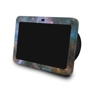 Imagem de Película brilhante com glitter compatível com Amazon Echo Show 8 (3ª geração, 2023) - Nebulosa Dourada - Capa protetora de vinil premium 3M - Fácil de aplicar | Feita nos EUA pela MightySkins