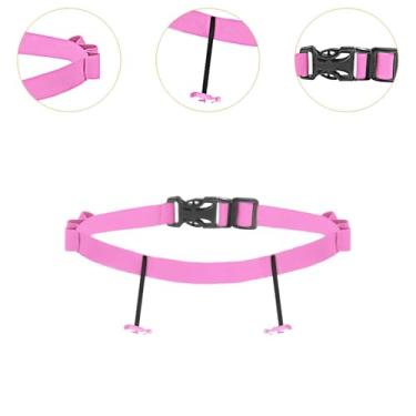 Imagem de UGPLM Cinto de corrida para triatlo com número de competição, ajustável, leve, acessório fácil de instalar, Rosa