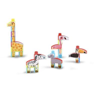 Imagem de Brinquedo para Montar Mais Blocos X 3EM1 40 Peças - Dismat MK431