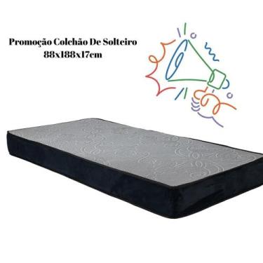 Imagem de Colchão De Solteiro , Cinza Em Espuma D28,Dupla Face ,Pode ser Utiliza