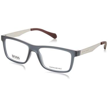 Imagem de Hugo Boss Armação masculina Boss 0870 cinza escuro prata 54/17/145