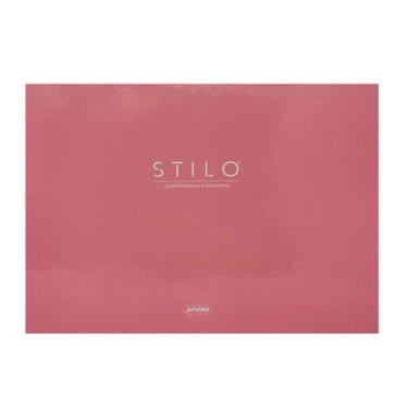 Imagem de Caderno cartografia Stilo 80 fls Rosa Jandaia