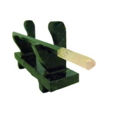 Imagem de Varinha Ponta de Quartzo Rosa Corpo Pedra Natural Árdosia - Cristaisde