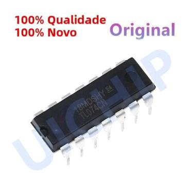 Imagem de 10 peças novo amplificador quad-operatório tl074cn tl074 dip-14 origin
