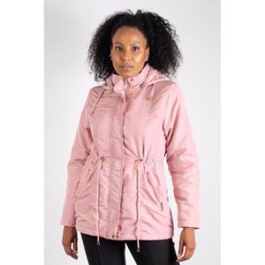 Imagem de Parka feminina forrada com capuz 80105 - M - Verde militar-Feminino