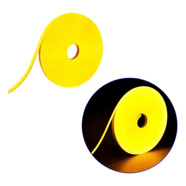 Imagem de Mangueira Led Neon Flexível Amarela 5MT 12V IP65 s/Fonte