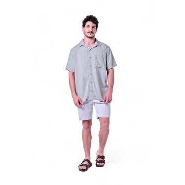 Imagem de Camisa Masculina Manga Curta Gola Hawaii Viscose-Masculino