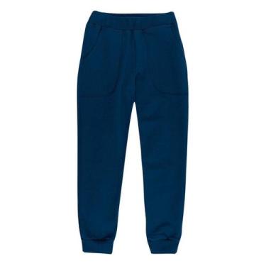 Imagem de Calça Infantil Hering Moletinho Masculina, Marinho, 12A