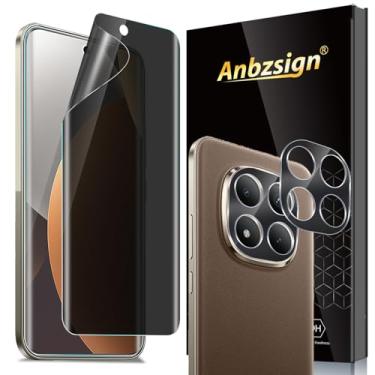 Imagem de Anbzsign (Pacote com 2 + 2 para Xiaomi Redmi Note 15 Pro+Plus 5G protetor de tela de privacidade e protetor de lente de câmera, película flexível anti-espião compatível com capa