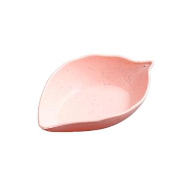 Imagem de Prato de tempero em forma de folha de cozinha, utensílios de cozinha, utensílios de mesa, molho, vinagre, tigelas, tigelas de imersão (rosa)