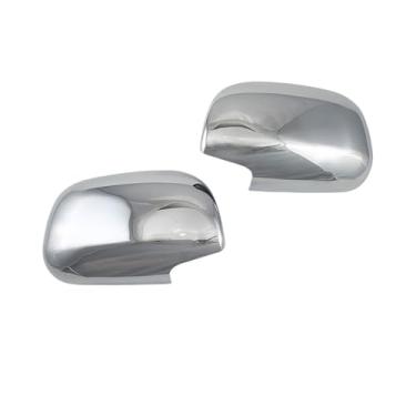 Imagem de Retrovisor do carro acessórios cromados decoração Compatível com Toyota Rav4 Rush 2009 2010-2013 com furos porta lateral espelho cobre guarnição(Full cover)