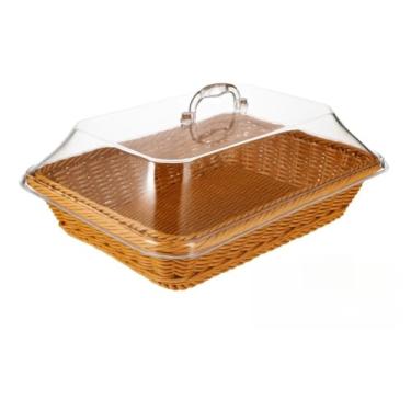 Imagem de cesta de pão de frutas de rattan