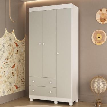 Imagem de Guarda-roupa Infantil 92cm 3 Portas e 2 Gavetas Allegra Multimóveis MP4442