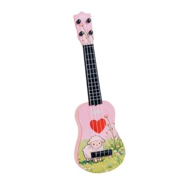 Imagem de Dynwave Ukulele de brinquedo infantil, instrumento musical educativo para aprendizagem, com 4 cordas e 16,5 polegadas, ideal para crianças pequenas e, Rosa